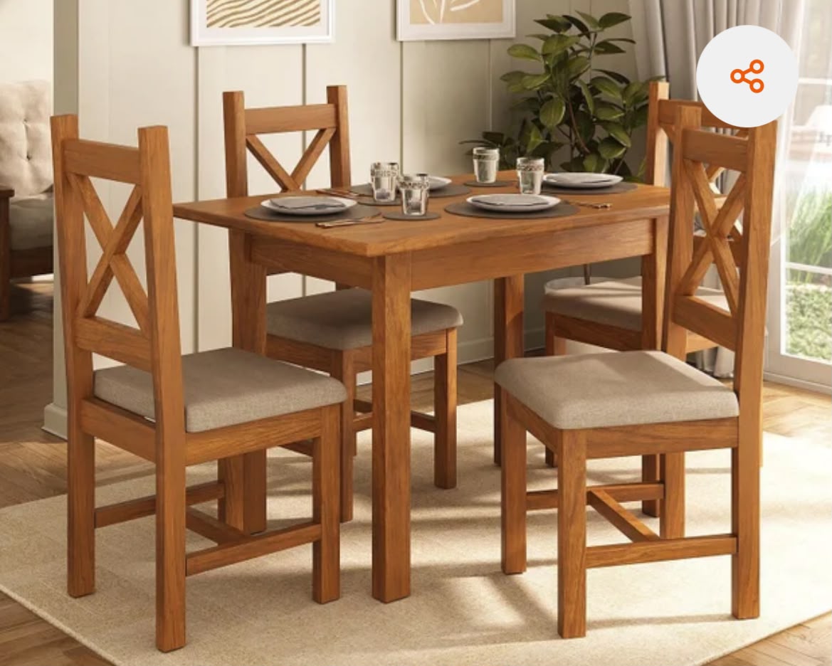 Mesa de jantar 4 cadeiras